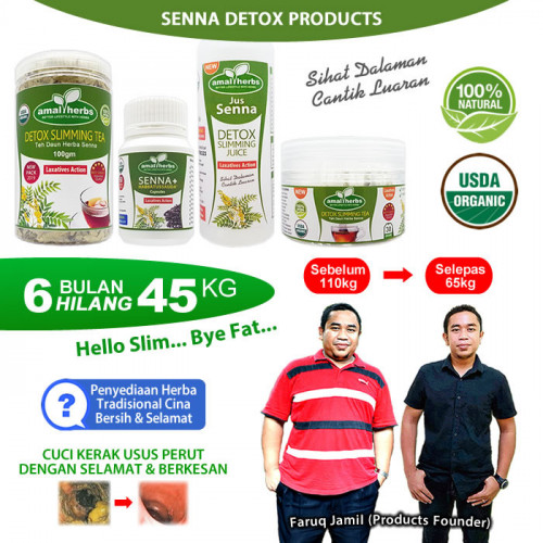 Teh Daun Senna 100gm Sanna Detox Slimming